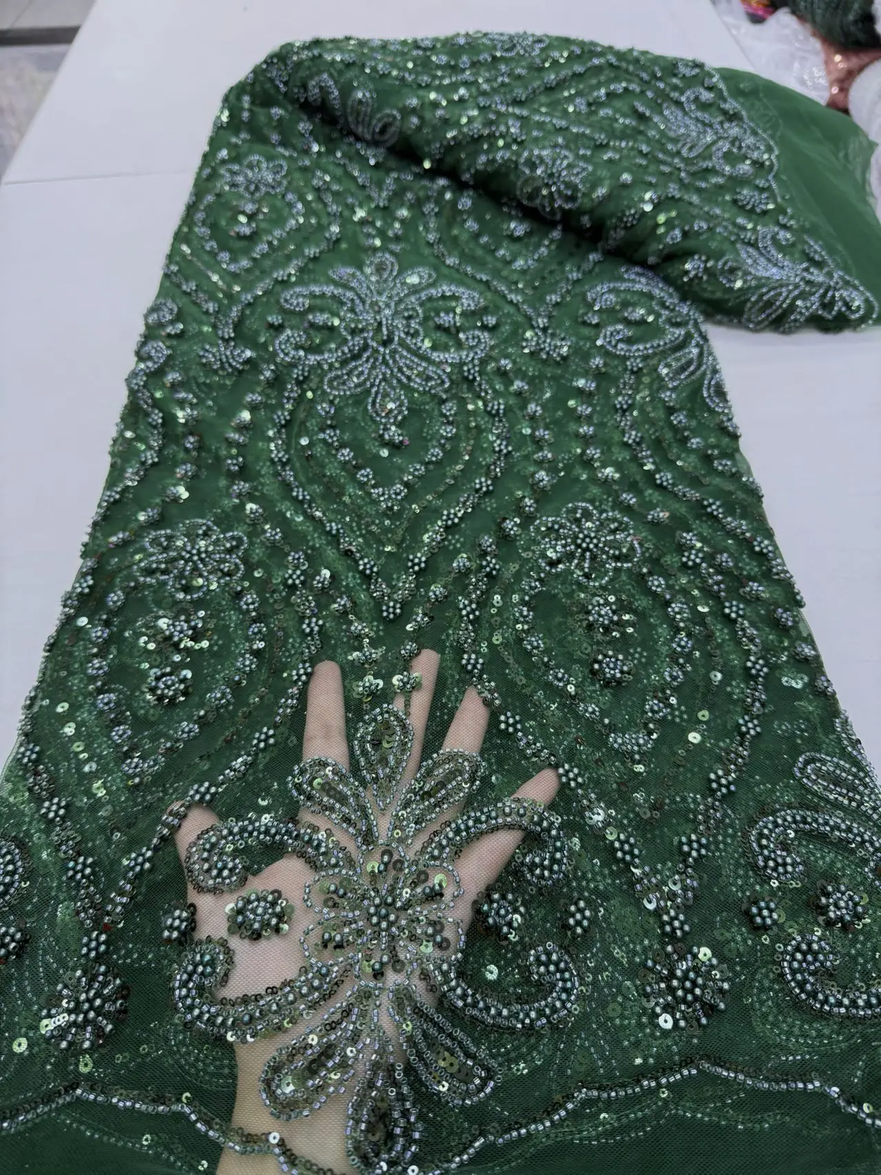 Luxury African Mesh Lace Sequin Fabric,Fabrics By The Meter,For Sewing,Clothes,Tulle,Wedding Dresses,Embroidery,5 Yards JY423
Luxury African Mesh Lace Sequin Fabric,Fabrics By The Meter,For Sewing,Clothes,Tulle,Wedding Dresses,Embroidery,5 Yards JY423