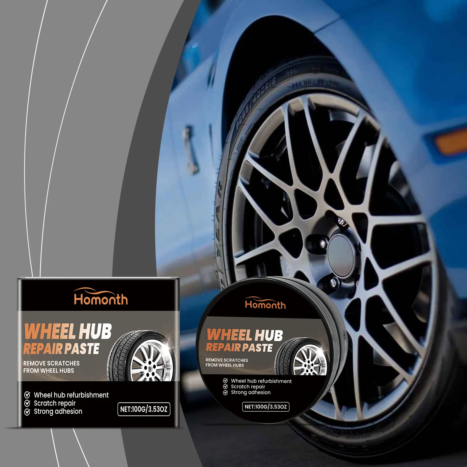 Car Wheel Polish 100g - Helps Restore Rim Shine & Remove Stains, Alloy Cleaner & Protector for Long-Lasting Brightness
Car Wheel Polish 100g - Helps Restore Rim Shine & Remove Stains, Alloy Cleaner & Protector for Long-Lasting Brightness