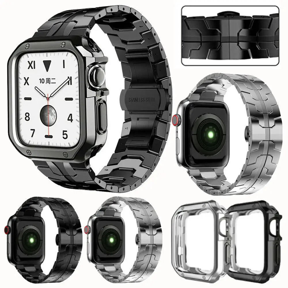 Stainless Steel Watchband and Case for Apple Watch Series Ultra 8 7 6 5 4 49/45mm - Iron Man Style
Stainless Steel Watchband and Case for Apple Watch Series Ultra 8 7 6 5 4 49/45mm - Iron Man Style