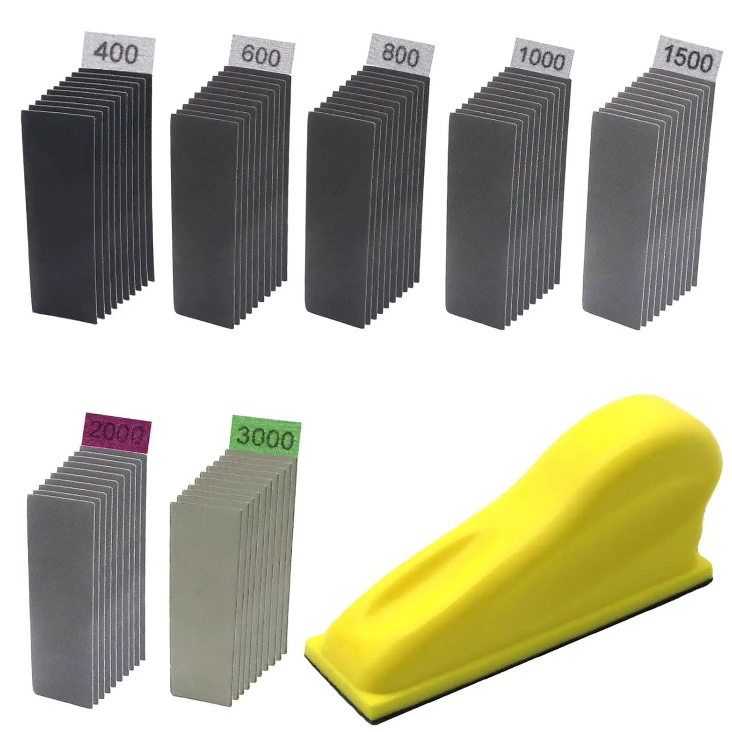 Micro Detail Sander Kit with 70 Sandpaper Sheets, 7 Grits from 400 to 3000 for Woodworking and Crafts
Micro Detail Sander Kit with 70 Sandpaper Sheets, 7 Grits from 400 to 3000 for Woodworking and Crafts