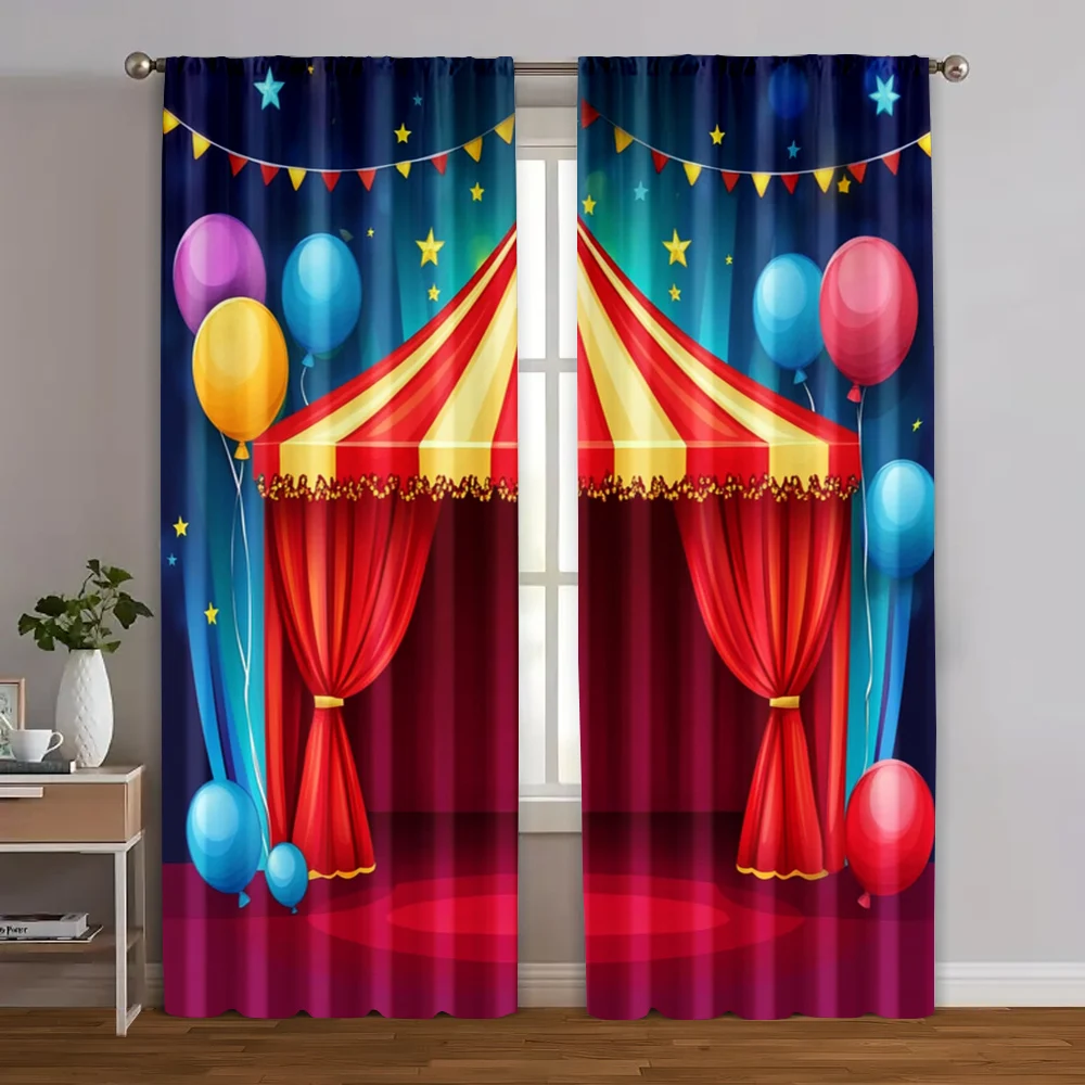 2pcs, Creative Curtains Color Cartoon Circus Carnival Versatile Polyester (without rod) Decorations Clearance Ldeal for Room,
2pcs, Creative Curtains Color Cartoon Circus Carnival Versatile Polyester (without rod) Decorations Clearance Ldeal for Room,