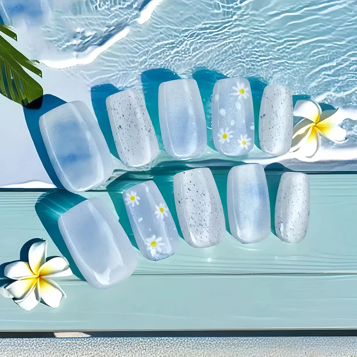10 шт. Y2k летние морские синие градиентные накладные ногти с цветком, короткие квадратные накладные ногти ручной работы, украшенные накладные ногти, кончики
10 шт. Y2k летние морские синие градиентные накладные ногти с цветком, короткие квадратные накладные ногти ручной работы, украшенные накладные ногти, кончики