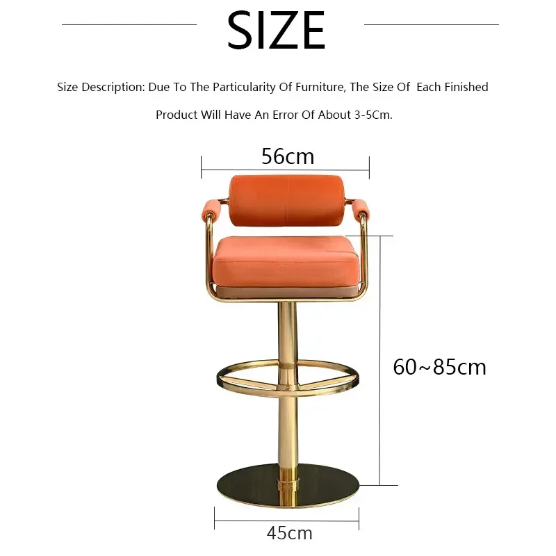 Boutique Modern Metal Bar Stools Light Luxury Bar Stools Cafe Bar Counter Swivel High Stools
Boutique Modern Metal Bar Stools Light Luxury Bar Stools Cafe Bar Counter Swivel High Stools