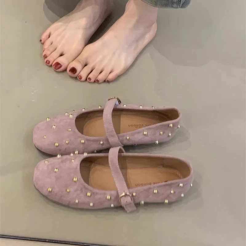 Sweet Fairy Mary Jane Shoes, бархатные туфли с квадратной головкой и заклепками, украшенные низким каблуком, женская летняя однотонная обувь
Sweet Fairy Mary Jane Shoes, бархатные туфли с квадратной головкой и заклепками, украшенные низким каблуком, женская летняя однотонная обувь