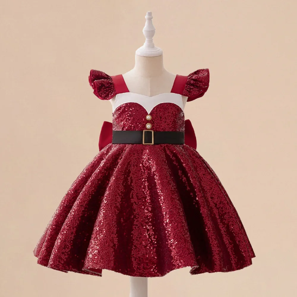 Christmas Red Party Dress For Girls Princess Dress Elegant Sequin Birthday Dresses Girl Wedding Gown Children Costumes 3-8 Years
Christmas Red Party Dress For Girls Princess Dress Elegant Sequin Birthday Dresses Girl Wedding Gown Children Costumes 3-8 Years