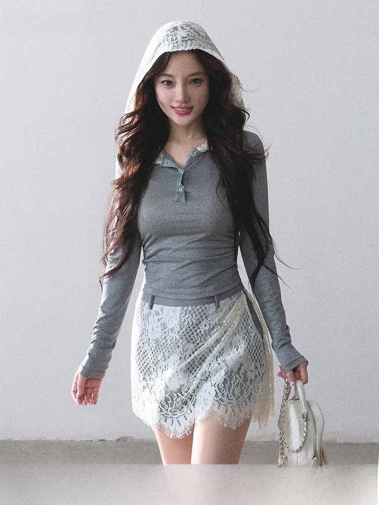 LulusMiracle Twilight Series High Intelligence Sensation Long Sleeve Women's Top Spring Lace Hoodie Fashionable Casual Wear
LulusMiracle Twilight Series High Intelligence Sensation Long Sleeve Women's Top Spring Lace Hoodie Fashionable Casual Wear