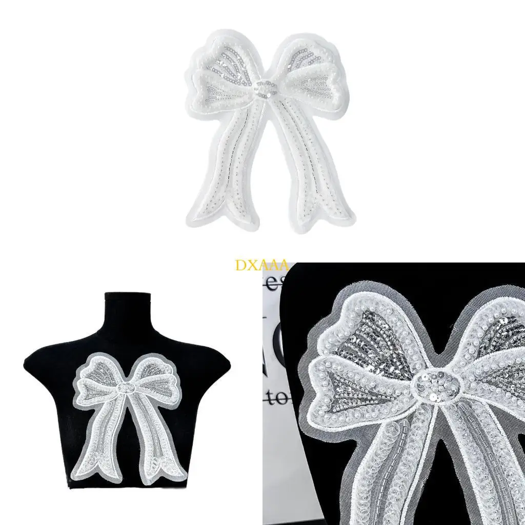 DXAA White Embroidery Sequins Bowknot Applique Craft Sweater Shirt Sewing Tool
DXAA White Embroidery Sequins Bowknot Applique Craft Sweater Shirt Sewing Tool