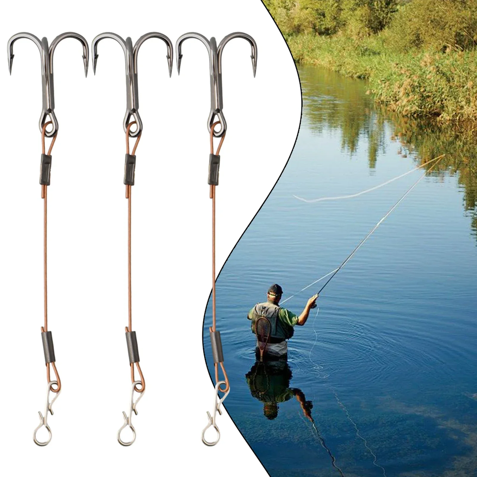 3pcs Treble Hooks Stainless Steel 3.5/5.5cm Fishing Accessories Pike Perch Bass Lure Fishing Stingers Treble Hooks
3pcs Treble Hooks Stainless Steel 3.5/5.5cm Fishing Accessories Pike Perch Bass Lure Fishing Stingers Treble Hooks