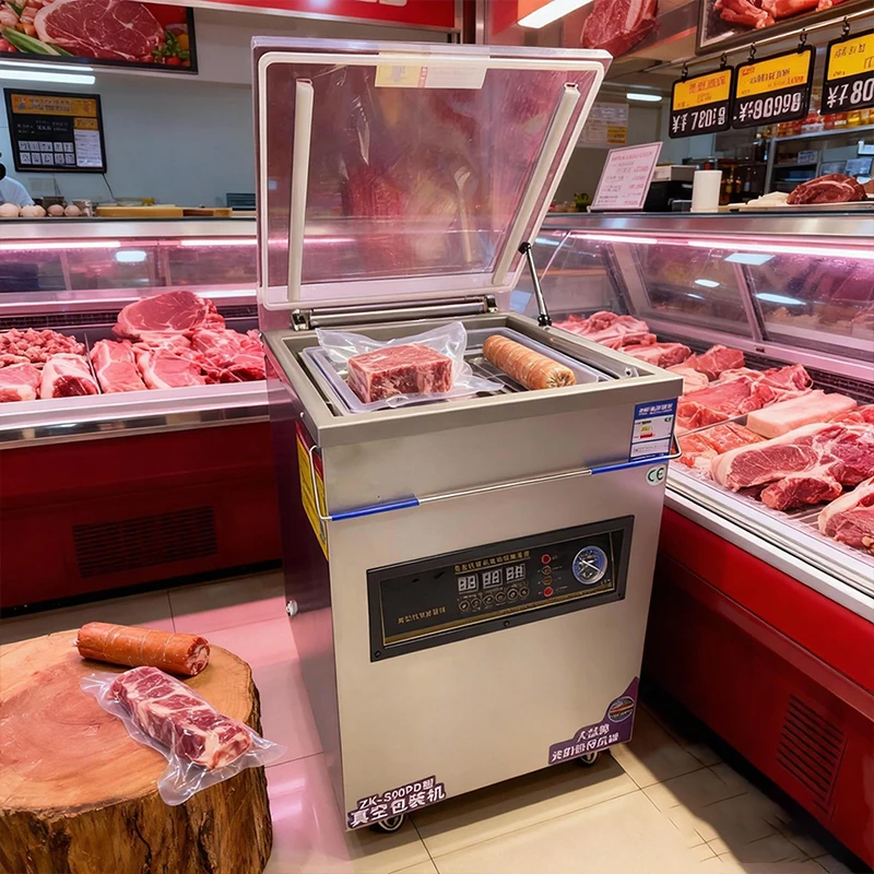 390PD Automatic Single-Chamber Vacuum Packaging Machine for Beef & Food Preservation
390PD Automatic Single-Chamber Vacuum Packaging Machine for Beef & Food Preservation