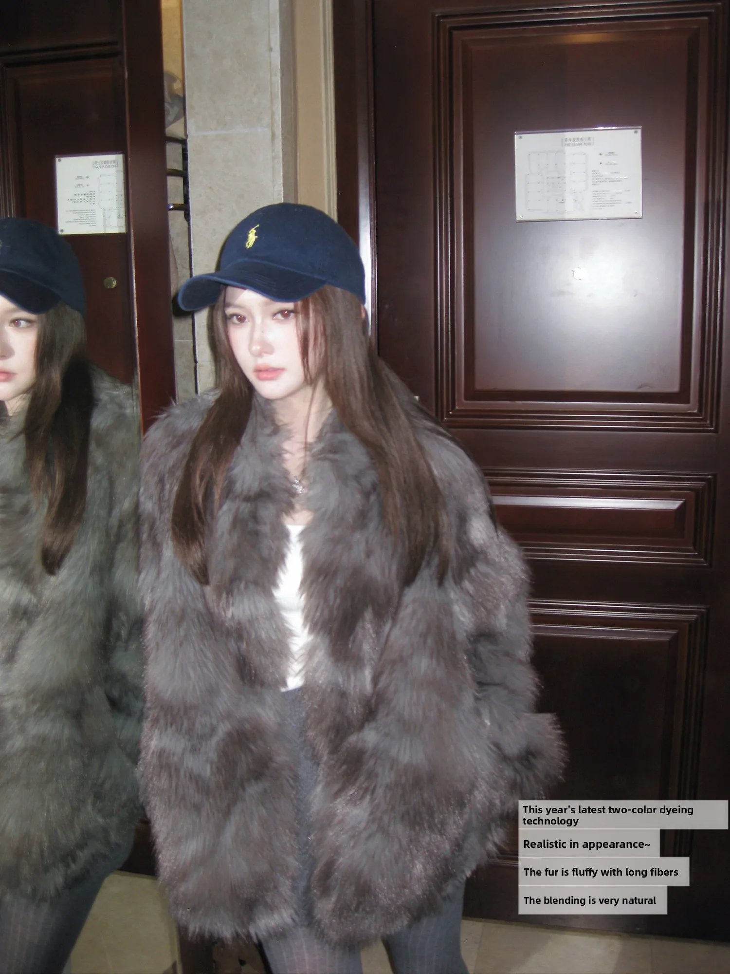 Chill Moonlight Dual Color Fur Collar Eco-Friendly Coat Medium-Length Winter Women's Outerwear Korean Sle Long Sve
Chill Moonlight Dual Color Fur Collar Eco-Friendly Coat Medium-Length Winter Women's Outerwear Korean Sle Long Sve