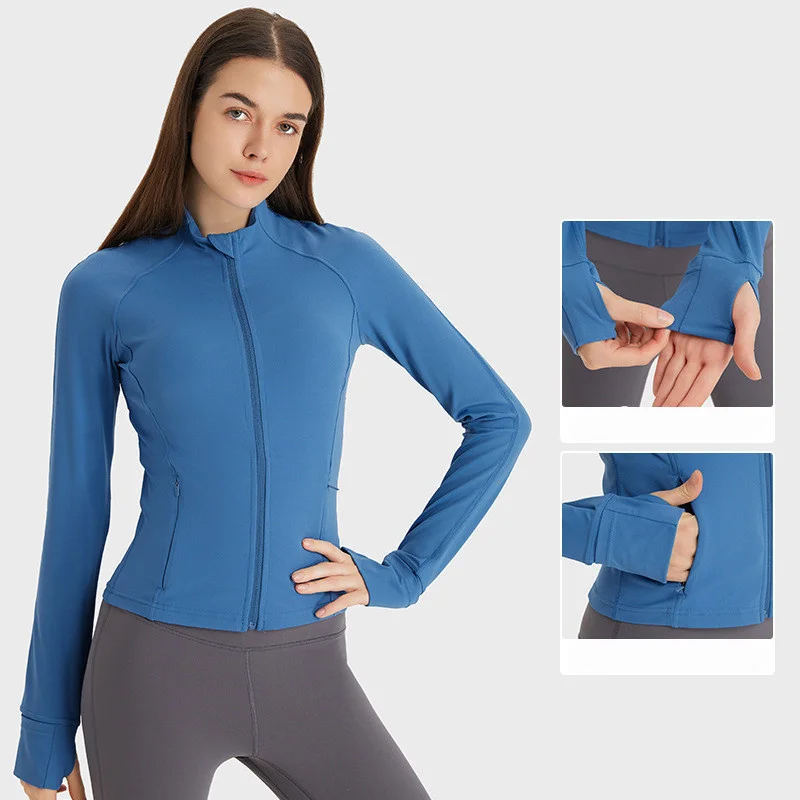 Yoga Suit Autumn New Zipper Pocket Motorcycle Jacket Nude Feeling Slim Short Fitness Sports Coat Women
Yoga Suit Autumn New Zipper Pocket Motorcycle Jacket Nude Feeling Slim Short Fitness Sports Coat Women
