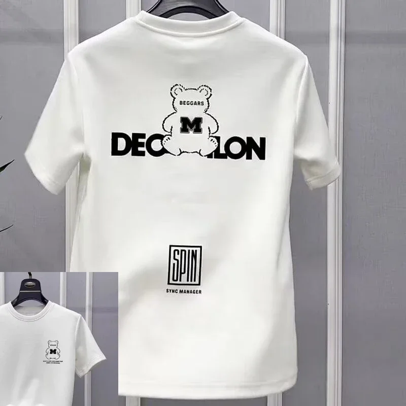 Новая летняя футболка с принтом американского медведя, молодежная с короткими рукавами, модная мужская футболка из чистого хлопка, модная брендовая футболка с круглым вырезом и надписью, с половиной рукавов
Новая летняя футболка с принтом американского медведя, молодежная с короткими рукавами, модная мужская футболка из чистого хлопка, модная брендовая футболка с круглым вырезом и надписью, с половиной рукавов