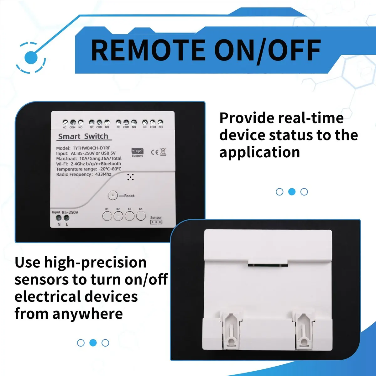 ABFS Tuya WiFi Smart Switch Temperature Sensor Monitor AC 85-250V Wireless Smart Switch for Alexa Google Home
ABFS Tuya WiFi Smart Switch Temperature Sensor Monitor AC 85-250V Wireless Smart Switch for Alexa Google Home