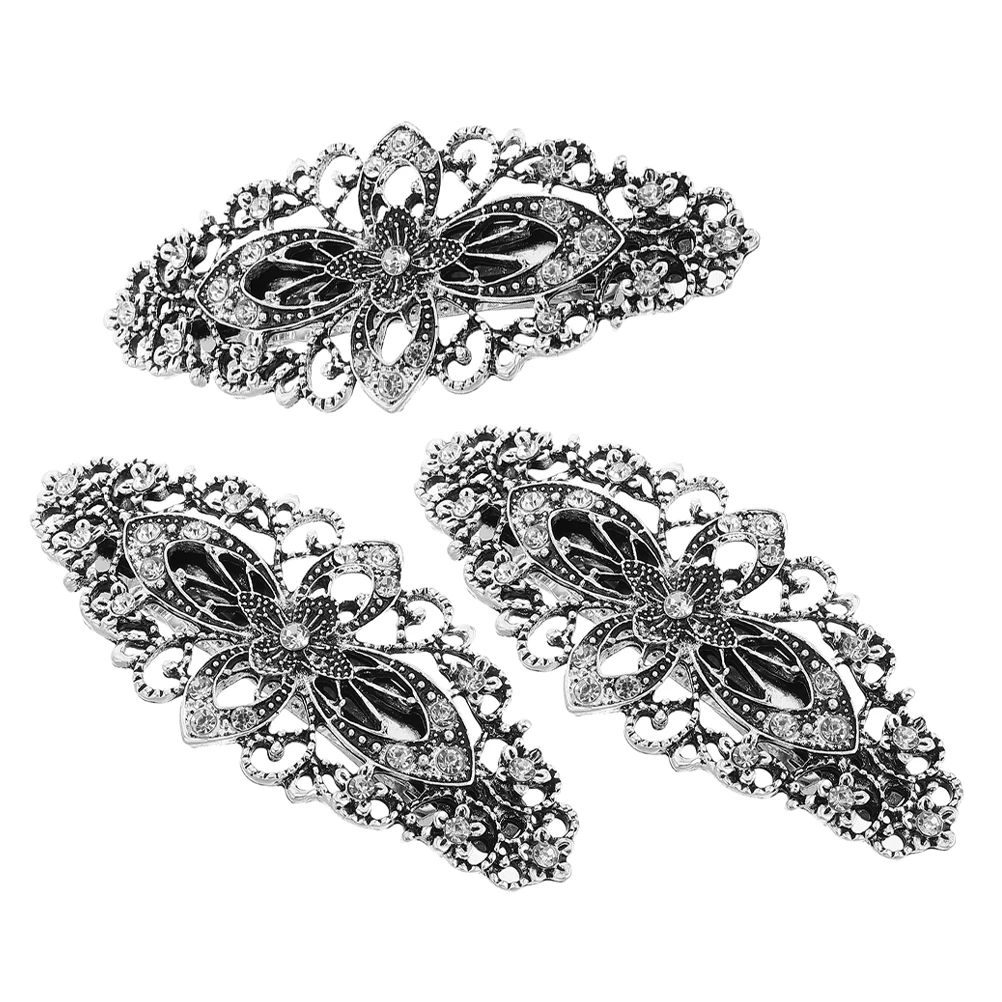 3pcs Hair Accessories Zircon Alloy Spring Clamp Hairpins Rhinestone Vintage Flower Clips Bridal Wedding Party Hairstyle
3pcs Hair Accessories Zircon Alloy Spring Clamp Hairpins Rhinestone Vintage Flower Clips Bridal Wedding Party Hairstyle