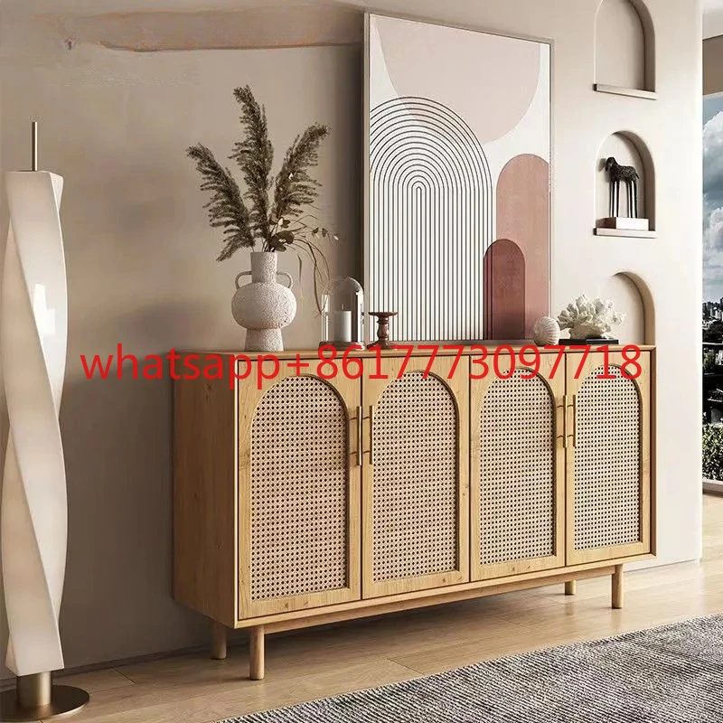 Nordic solid wood dining side cabinet, simple modern entrance cabinet, rattan storage cabinet
Nordic solid wood dining side cabinet, simple modern entrance cabinet, rattan storage cabinet