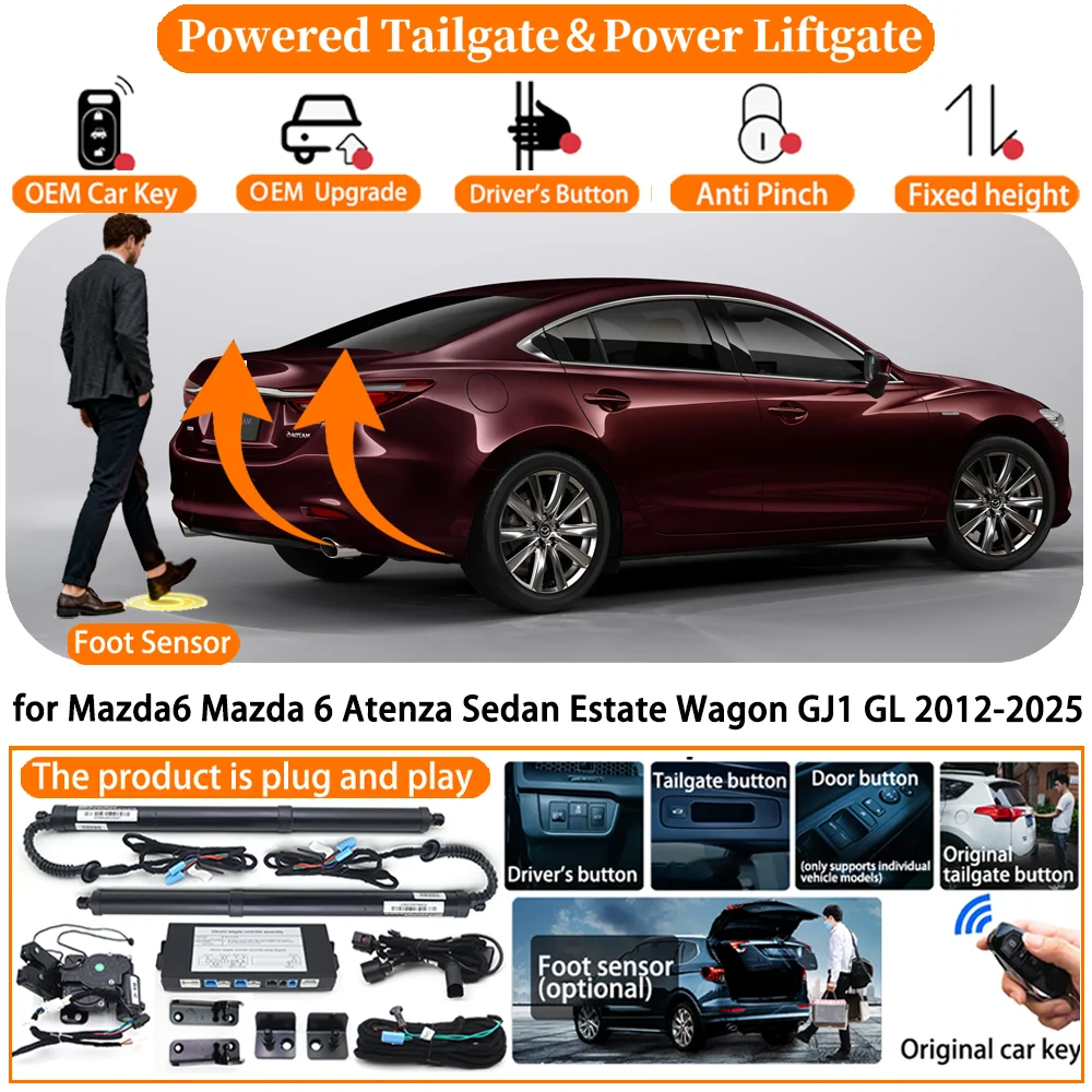 Car Powered Tailgate system for Mazda6 Mazda 6 Atenza Sedan Estate Wagon GJ1 GL 2012-2025 Automatic Electric Power Tailgate kit
Car Powered Tailgate system for Mazda6 Mazda 6 Atenza Sedan Estate Wagon GJ1 GL 2012-2025 Automatic Electric Power Tailgate kit