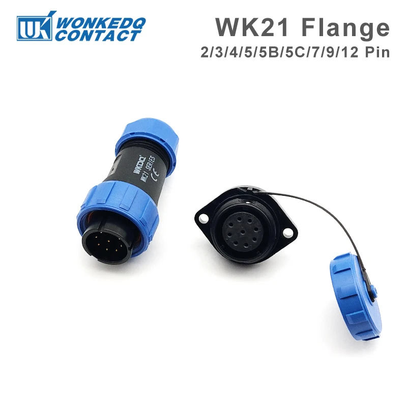 Waterproof Connector SP21 Flange Nut Install Plug & Socket 21mm Cable Panel Mount WK21 Electrical Circular Aviation Connector
Waterproof Connector SP21 Flange Nut Install Plug & Socket 21mm Cable Panel Mount WK21 Electrical Circular Aviation Connector