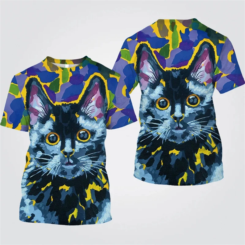 Colorful Cat Animal Graphic T Shirts Harajuku Fashion Pet 3D Printed T Shirt For Womne Clothes Casual Female Tee Graffiti Tops
Colorful Cat Animal Graphic T Shirts Harajuku Fashion Pet 3D Printed T Shirt For Womne Clothes Casual Female Tee Graffiti Tops