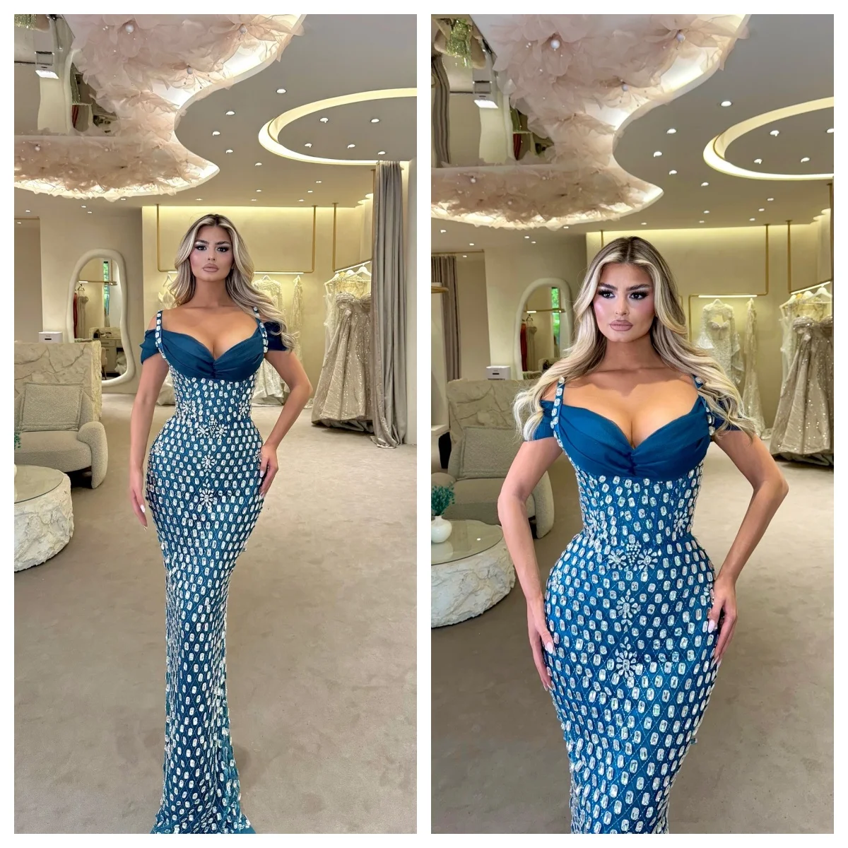 New Sparkly Party Dresses Rhinestones Pearls Floor-length Spaghetti Strap Women Birthday Celebrate Evening Prom Dress Customized
New Sparkly Party Dresses Rhinestones Pearls Floor-length Spaghetti Strap Women Birthday Celebrate Evening Prom Dress Customized