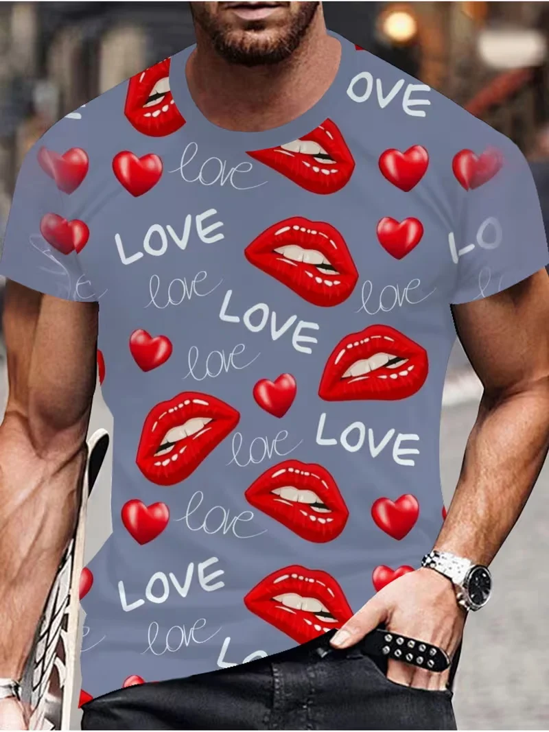 Men'S Happy Valentine'S Day Design T-Shirt With Red Heart & Roses Casual Summer Crew Neck Short Sleeve Tshirts Valentine'S Day
Men'S Happy Valentine'S Day Design T-Shirt With Red Heart & Roses Casual Summer Crew Neck Short Sleeve Tshirts Valentine'S Day