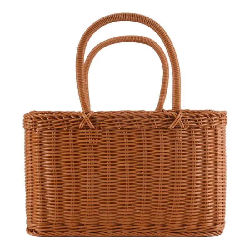 Home Shopping Basket Hand Vegetable Basket Decorative Woven Basket Flower Arrangement Basket Imitating Rattan Picnic Bag-[A04I T
Home Shopping Basket Hand Vegetable Basket Decorative Woven Basket Flower Arrangement Basket Imitating Rattan Picnic Bag-[A04I T