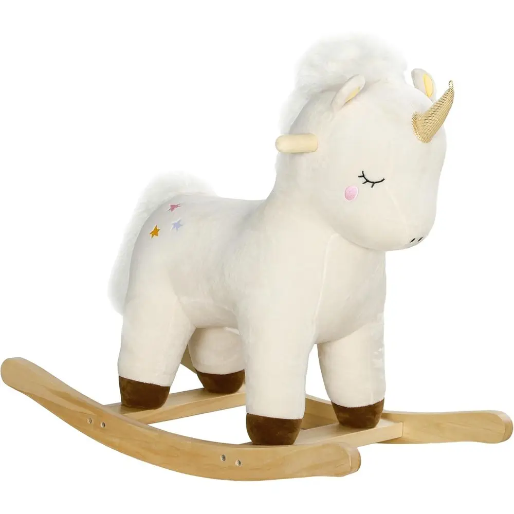 Toddler's Wooden Rocking Horse with Plush Seat and Realistic Sounds, Suitable for Ages 2-4, White
Toddler's Wooden Rocking Horse with Plush Seat and Realistic Sounds, Suitable for Ages 2-4, White