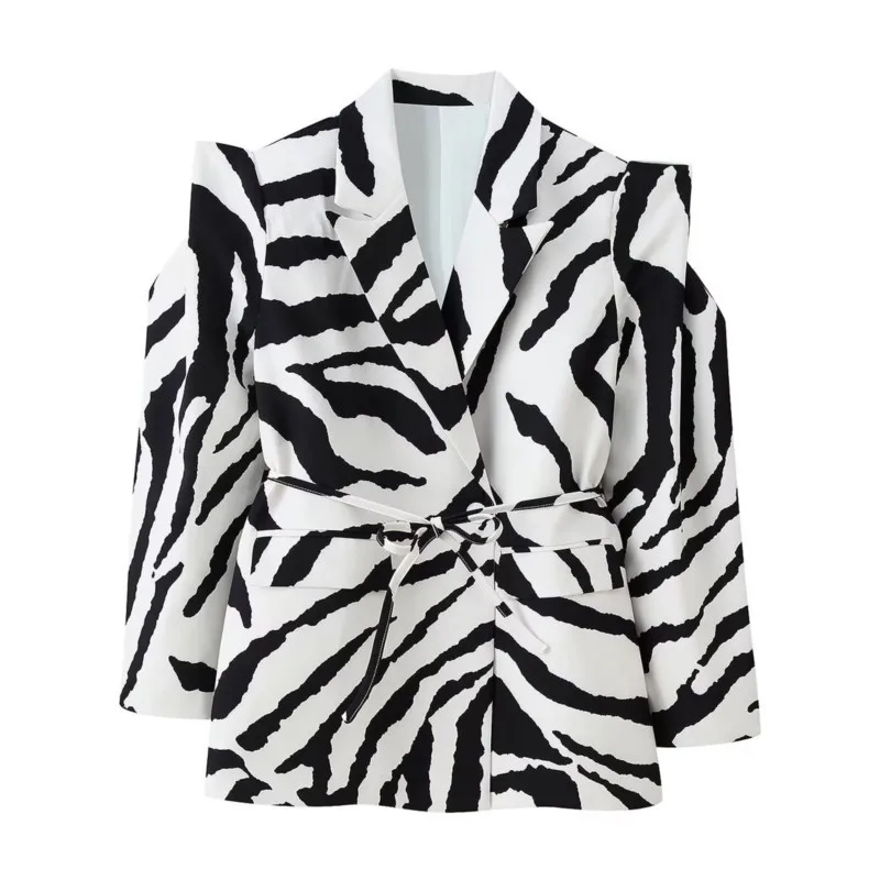 Women's Zebra Print Blazer 2026 Spring Fashion Lapel Collar Long Slevve Lace-up Coats Casual Female Waist-cinching Outwear
Women's Zebra Print Blazer 2026 Spring Fashion Lapel Collar Long Slevve Lace-up Coats Casual Female Waist-cinching Outwear