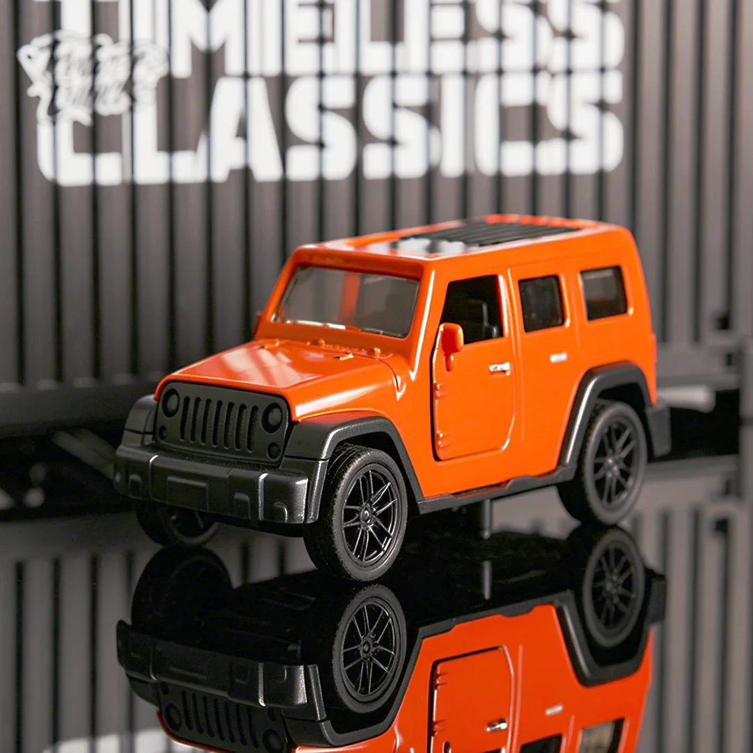 1:32 Orange Wrangler 4-Door Diecast SUV, Alloy Offroad Jeep Model, Pull-Back Collectible Toy with Open Doors, Outdoor Adventure
1:32 Orange Wrangler 4-Door Diecast SUV, Alloy Offroad Jeep Model, Pull-Back Collectible Toy with Open Doors, Outdoor Adventure