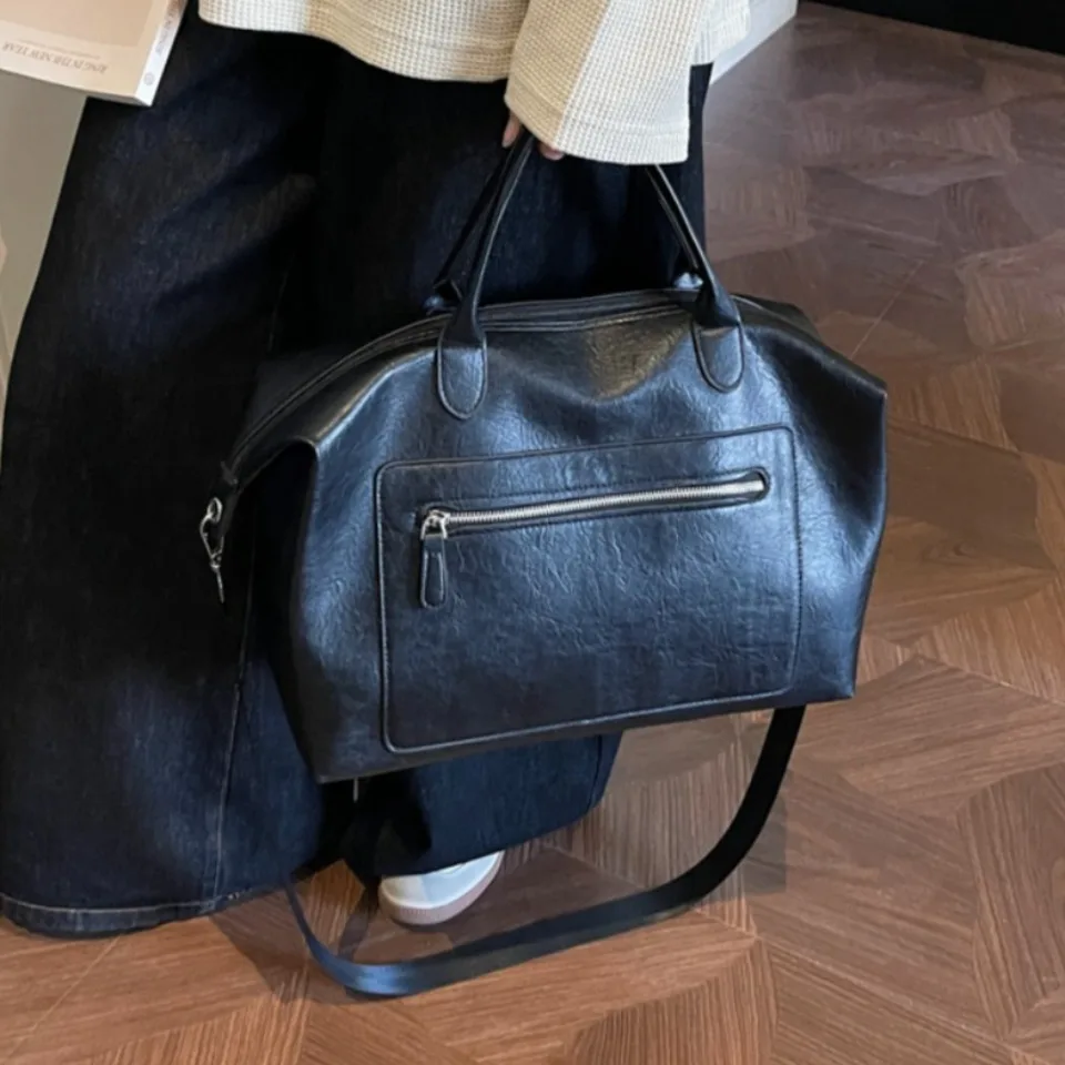 Однотонная женская сумка через плечо большой вместимости, модная простая сумка-тоут, стильная сумка-мессенджер для повседневного использования
Однотонная женская сумка через плечо большой вместимости, модная простая сумка-тоут, стильная сумка-мессенджер для повседневного использования