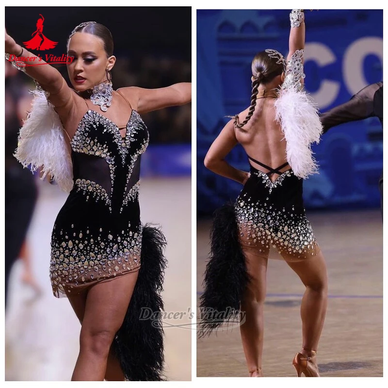 Latin Dance Championship Sleeveless Sling Outfit Adult&Teenagers Samba Jive Backless Advanced Clothing Custom Dancer's Vitality
Latin Dance Championship Sleeveless Sling Outfit Adult&Teenagers Samba Jive Backless Advanced Clothing Custom Dancer's Vitality