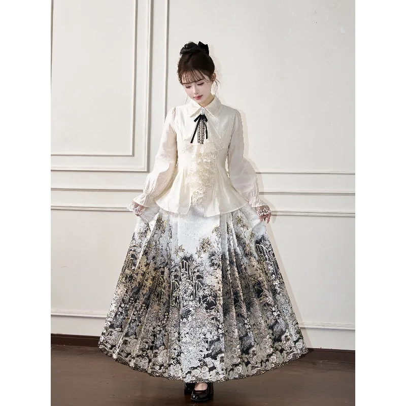 2025 New Double Warp Axis Brocade Mamianqun Set Traditional Chinese Hanfu Two Piece Outfit
2025 New Double Warp Axis Brocade Mamianqun Set Traditional Chinese Hanfu Two Piece Outfit