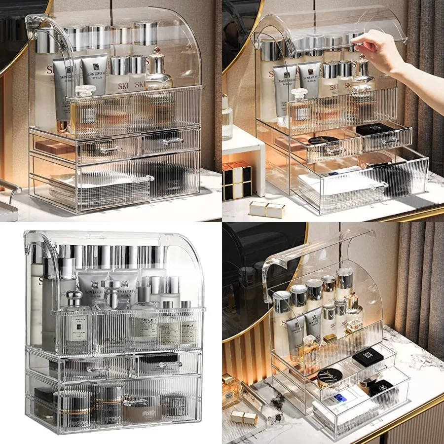 Professional large cosmetic makeup storage display cabinet with drawers, made of high-quality acrylic material; dimensions are 11.8 x 6.9 x 14. It has moisture-proof and dust-proof functions and can be used in any environment.
Professional large cosmetic makeup storage display cabinet with drawers, made of high-quality acrylic material; dimensions are 11.8 x 6.9 x 14. It has moisture-proof and dust-proof functions and can be used in any environment.