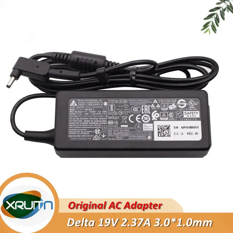 Genuine Delta AC Adapter 19V 2.37A Laptop Power Supply For Acer TravelMate P238-G2-M Laptop 45W Adaptor Power Charger 3.0*1.0mm
Genuine Delta AC Adapter 19V 2.37A Laptop Power Supply For Acer TravelMate P238-G2-M Laptop 45W Adaptor Power Charger 3.0*1.0mm
