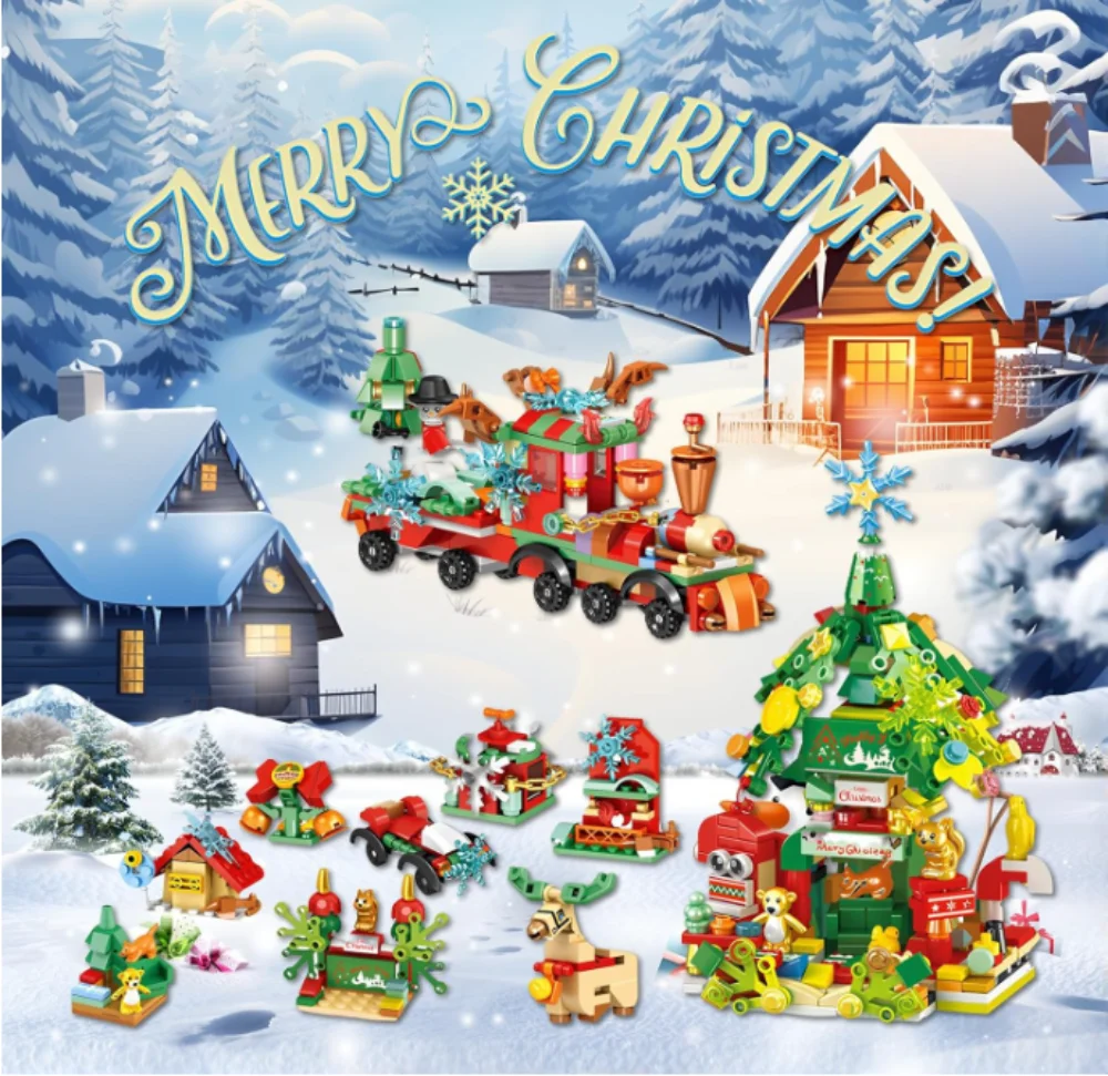 Christmas Advent Calendar Building Blocks Box DIY Christmas Train Tree Bricks for Kid Christmas Gift 24Days Advent Calendar Box
Christmas Advent Calendar Building Blocks Box DIY Christmas Train Tree Bricks for Kid Christmas Gift 24Days Advent Calendar Box
