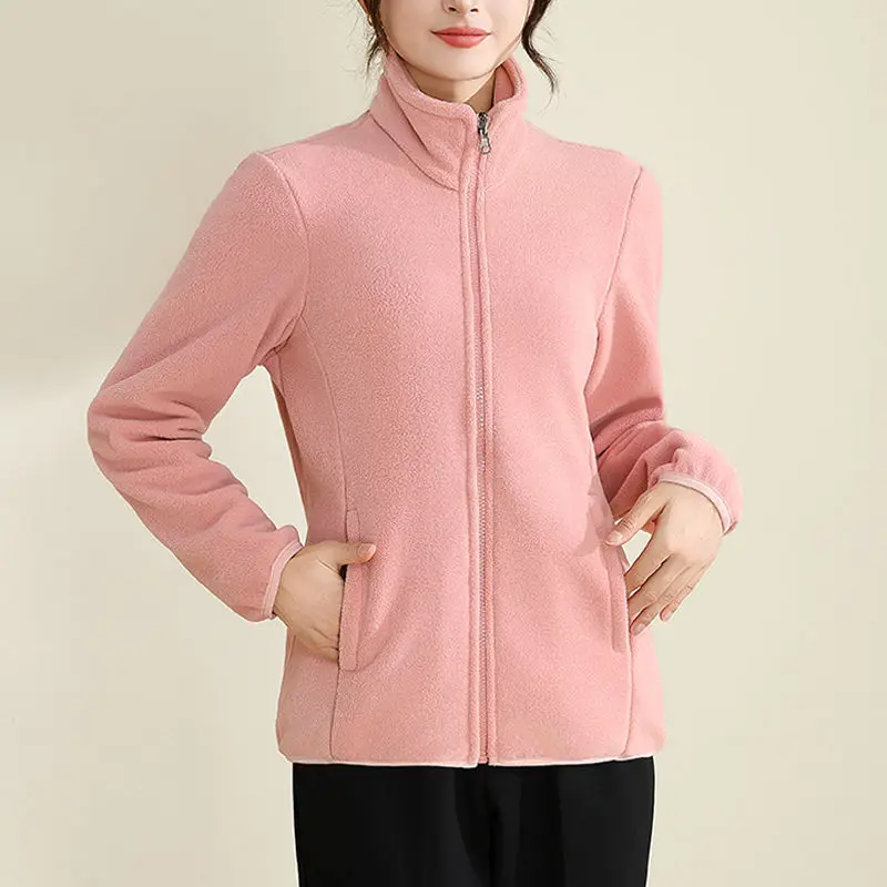 Winter Womens Fleece Jacket Double Sided Windbreaker Warm Thick Coral Fleece Coat Outwear Thermal Jacket Woman Fleeced Clothing
Winter Womens Fleece Jacket Double Sided Windbreaker Warm Thick Coral Fleece Coat Outwear Thermal Jacket Woman Fleeced Clothing
