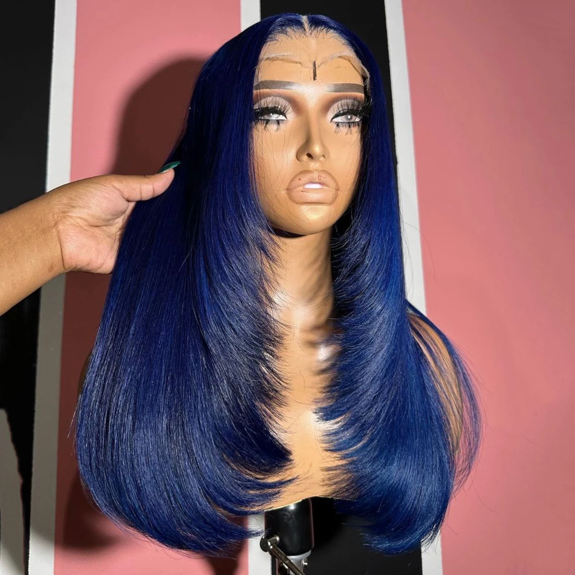 Dark Blue & Burgundy Layered Wig for Women 13x4 Lace Front Wig Long Silky Straight Synthetic Hair Natural Hairline Daily Wear
Dark Blue & Burgundy Layered Wig for Women 13x4 Lace Front Wig Long Silky Straight Synthetic Hair Natural Hairline Daily Wear