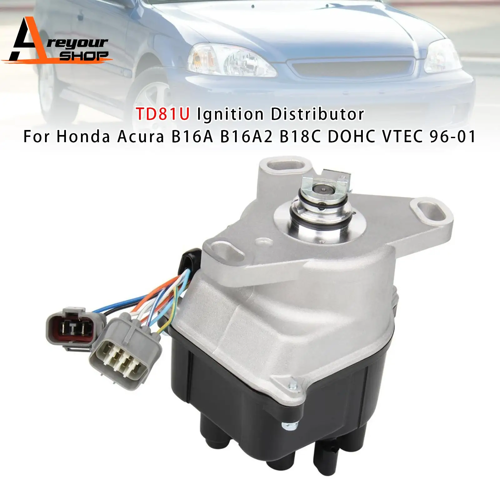 Распределитель зажигания TD81U для Honda Acura B16A B16A2 B18C DOHC VTEC 1996-2001 гг.
Распределитель зажигания TD81U для Honda Acura B16A B16A2 B18C DOHC VTEC 1996-2001 гг.
