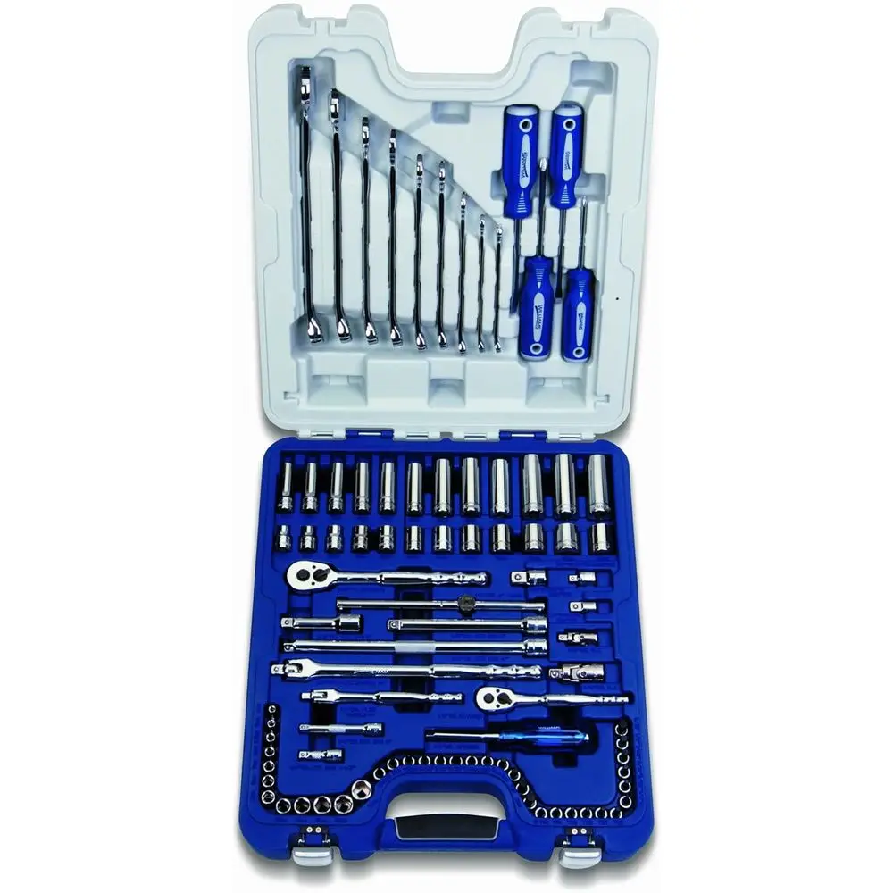 89-Piece 1/4 & 3/8 Drive Master Socket Set with Tools
89-Piece 1/4 & 3/8 Drive Master Socket Set with Tools