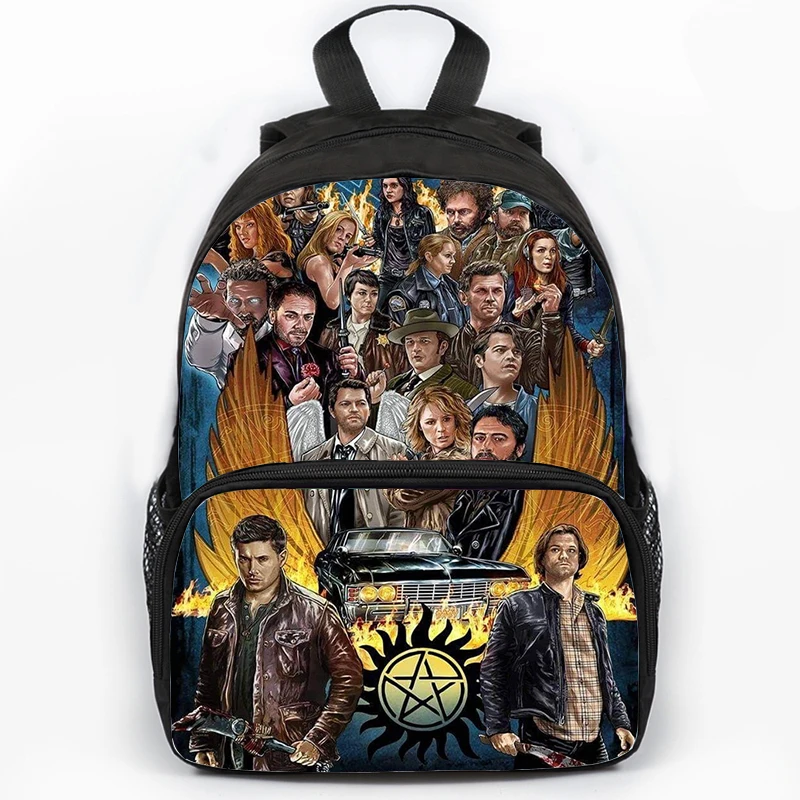 Supernatural Season 16 Backpack Large Capacity Boys Girls Bookbag Students School Bags Teenager Travel Rucksack Mochila SPN Bags
Supernatural Season 16 Backpack Large Capacity Boys Girls Bookbag Students School Bags Teenager Travel Rucksack Mochila SPN Bags