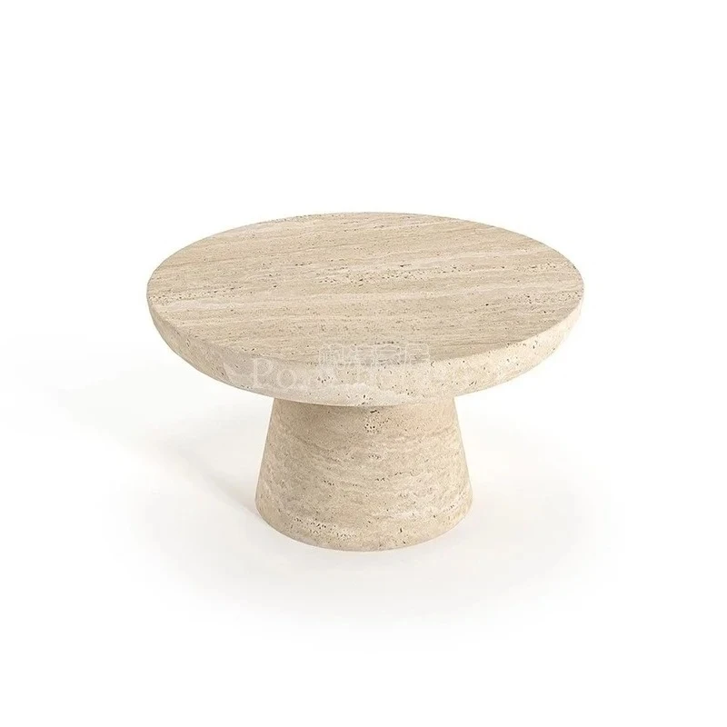 Cream wind natural Roman cave stone round coffee table designer light luxury villa living room small apartment coffee table
Cream wind natural Roman cave stone round coffee table designer light luxury villa living room small apartment coffee table