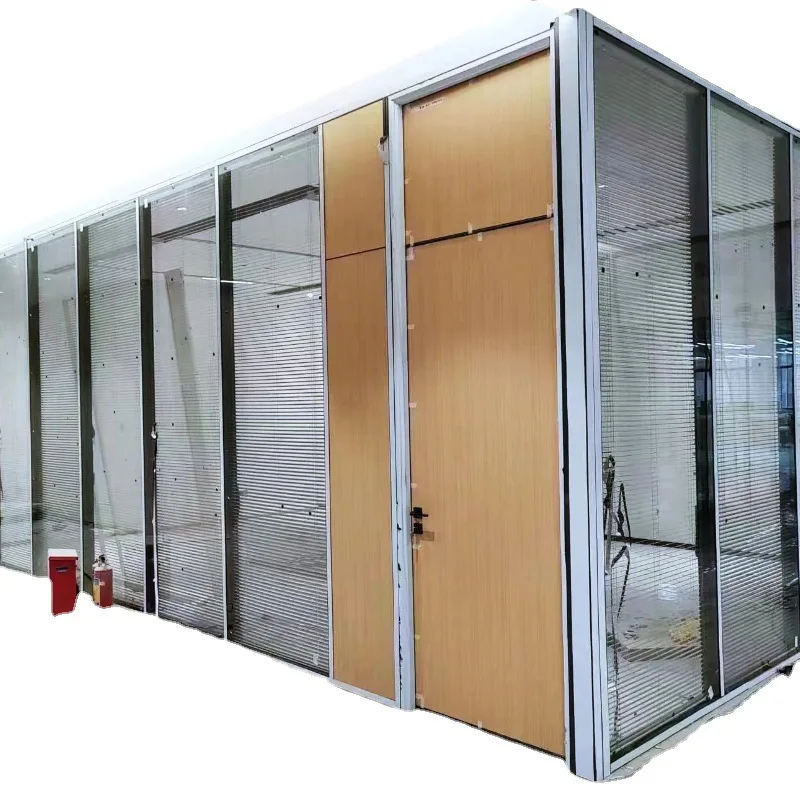 Guangdong glass partition, office glass screen sound insulation, aluminum alloy profile double-layer louver partition wall whole
Guangdong glass partition, office glass screen sound insulation, aluminum alloy profile double-layer louver partition wall whole