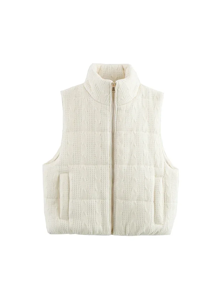 Willshela Women Fashion Beige Front Zipper Vest Sleeveless Jackets Vintage High Neck Waistcoat Female Tank Tops
Willshela Women Fashion Beige Front Zipper Vest Sleeveless Jackets Vintage High Neck Waistcoat Female Tank Tops