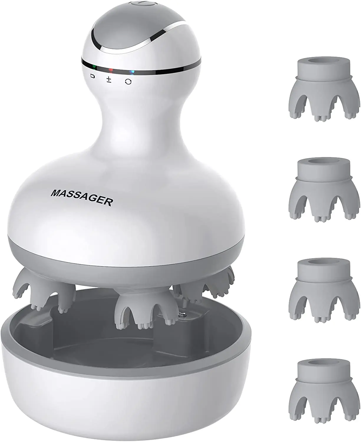 Electric Scalp Massager, ABS Silicon Cordless Head Massager, Shiatsu Vibration Hair Massager, Portable Headspa , 140mm
Electric Scalp Massager, ABS Silicon Cordless Head Massager, Shiatsu Vibration Hair Massager, Portable Headspa , 140mm