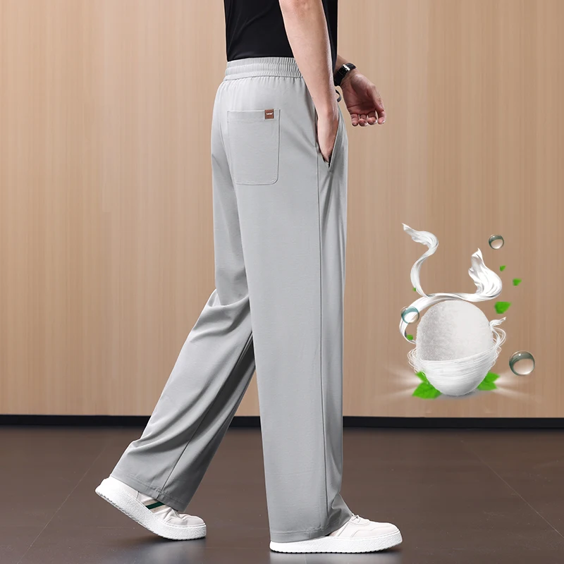 Mulberry Silk Summer Thin Men's Casual Pants Loose Straight Sports Pants for Middle-Aged Dads Wide-Leg Pants for Men
Mulberry Silk Summer Thin Men's Casual Pants Loose Straight Sports Pants for Middle-Aged Dads Wide-Leg Pants for Men