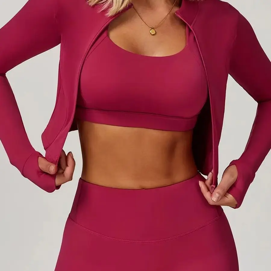 Outdoor Sports Yoga Set 3PCS Workout Outfits Women Sports Bra Crop Top High Waist Yoga Leggings Fitness Long Sleeve Gym Clothing
Outdoor Sports Yoga Set 3PCS Workout Outfits Women Sports Bra Crop Top High Waist Yoga Leggings Fitness Long Sleeve Gym Clothing