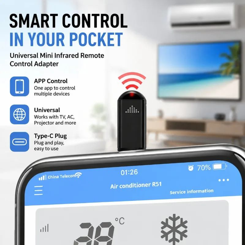 Upgraded 4th Gen Mini Capsule Phone IR Emitter Works As Smart Universal Infrared Remote Control Seamlessly Compatible
Upgraded 4th Gen Mini Capsule Phone IR Emitter Works As Smart Universal Infrared Remote Control Seamlessly Compatible