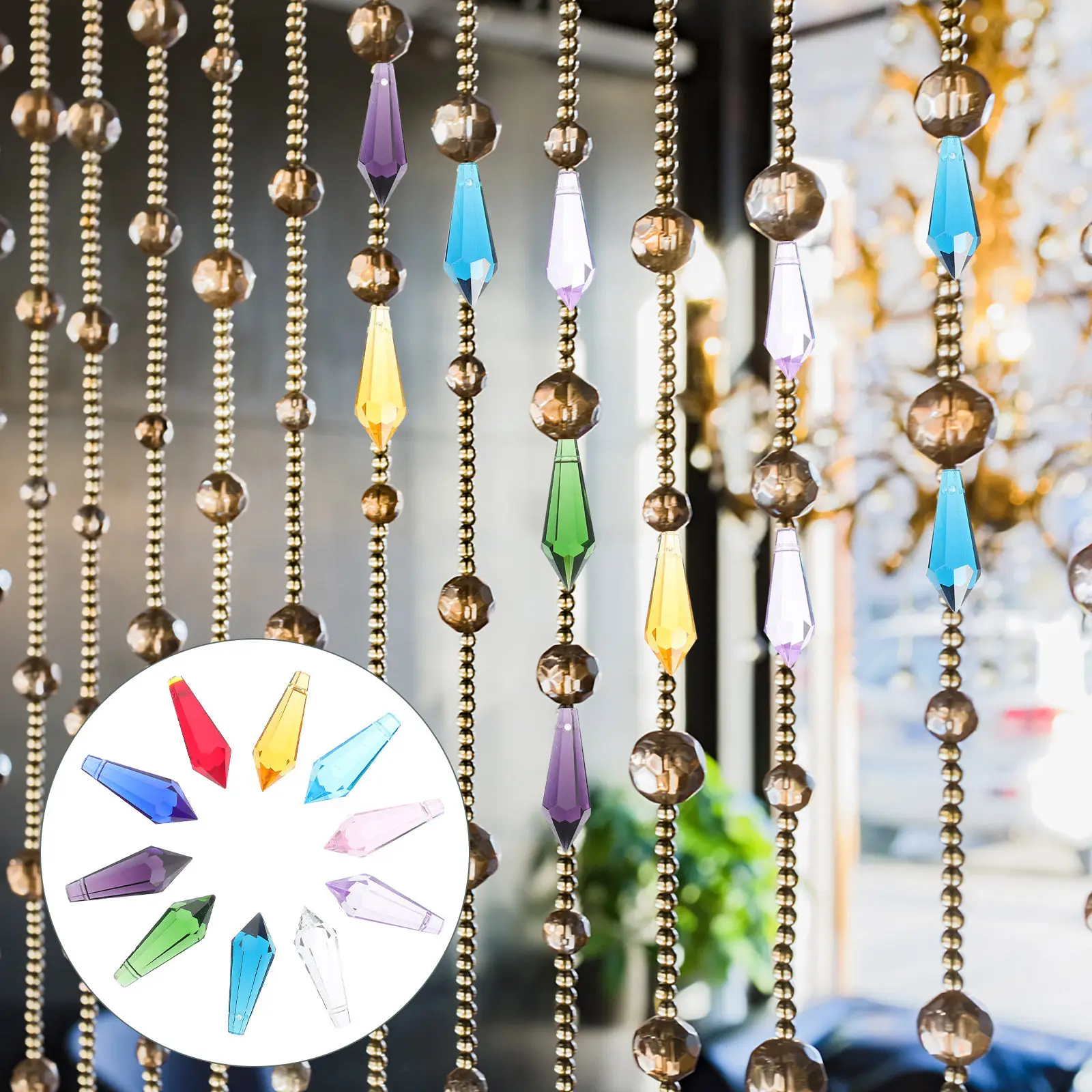 20Pcs Colored Crystal Glass Prisms Hanging Pendants Chandelier Replacement Parts Elegant Light Decor Garden Window Christmas
20Pcs Colored Crystal Glass Prisms Hanging Pendants Chandelier Replacement Parts Elegant Light Decor Garden Window Christmas