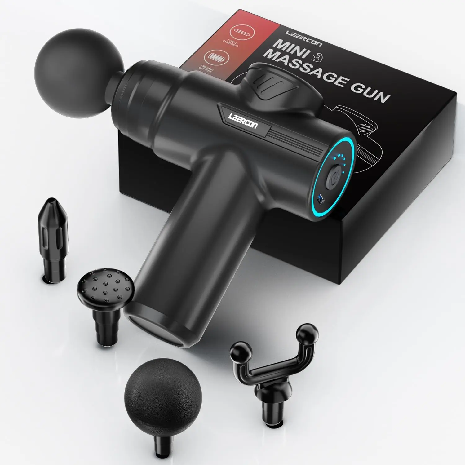 Mini Massage Gun for Deep Tissue Pain Relief, Handheld Percussion Muscle Massager with 6 Speeds & 4 Heads, Portable Fascial Gun for Gym, Office, Travel
Mini Massage Gun for Deep Tissue Pain Relief, Handheld Percussion Muscle Massager with 6 Speeds & 4 Heads, Portable Fascial Gun for Gym, Office, Travel