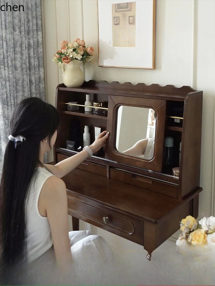 DSA dresser small makeup table integrated desk simple with mirror retro medium and ancient style
DSA dresser small makeup table integrated desk simple with mirror retro medium and ancient style