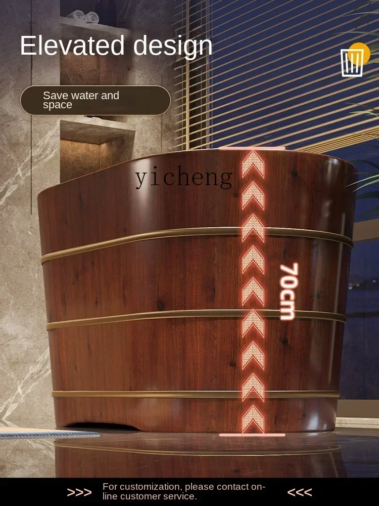 Bath Bucket Home Full Body Can Be Fumigated High Depth Bath Barrel Wooden Bathtub
Bath Bucket Home Full Body Can Be Fumigated High Depth Bath Barrel Wooden Bathtub